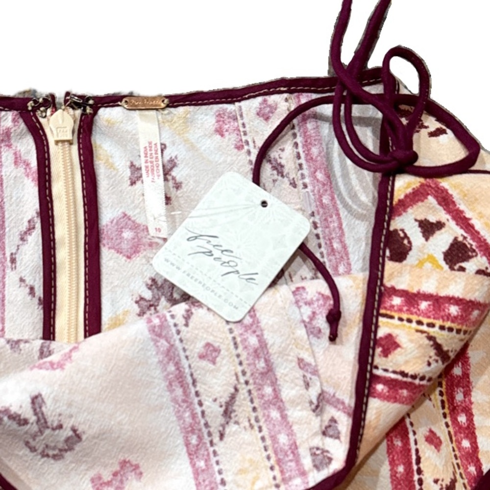 🌺Free People Cleo Geometric-Print Wrap Miniskirt🌸🌺 - Picture 4 of 16